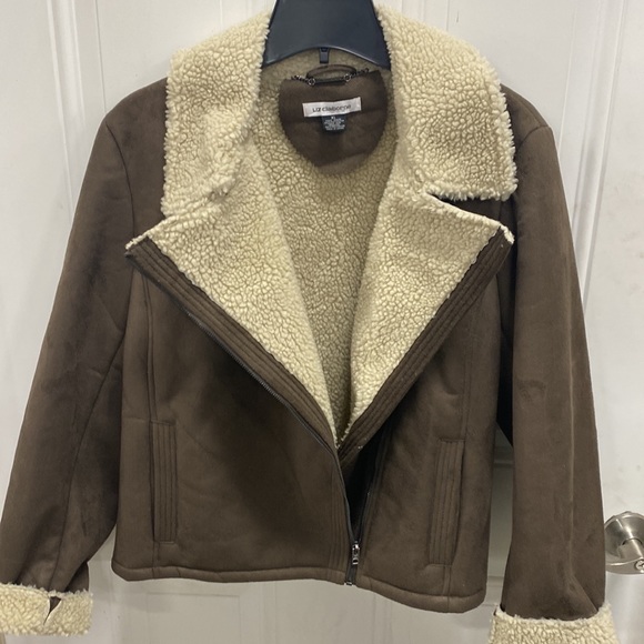 LIZ CLAIBORNE FAUX SUEDE COAT - Picture 3 of 4